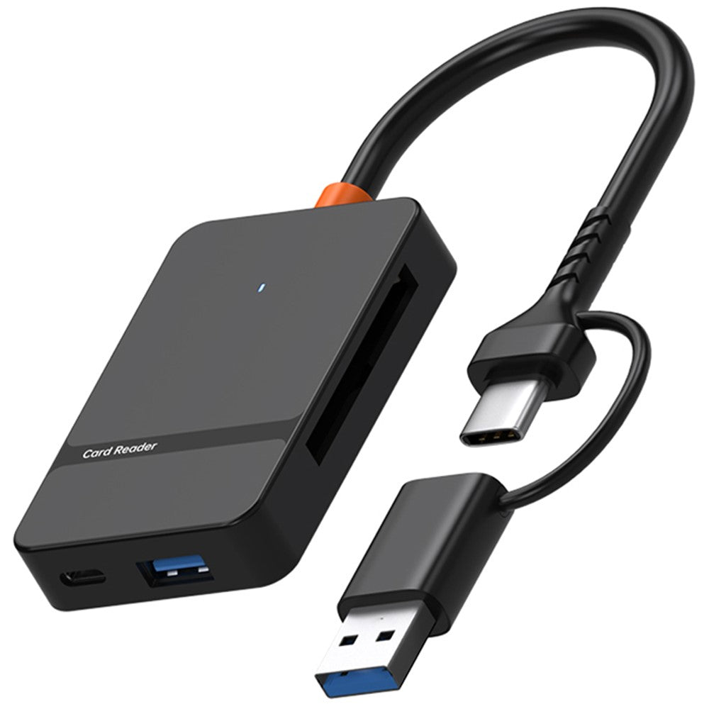 ADS-316 For Huawei / Xiaomi / Samsung 8-in-1 Card Reader Type-C + USB-A to SD / TF / MS / CF1 / Type-C / USB 3.0 U Disk Reading Adapter