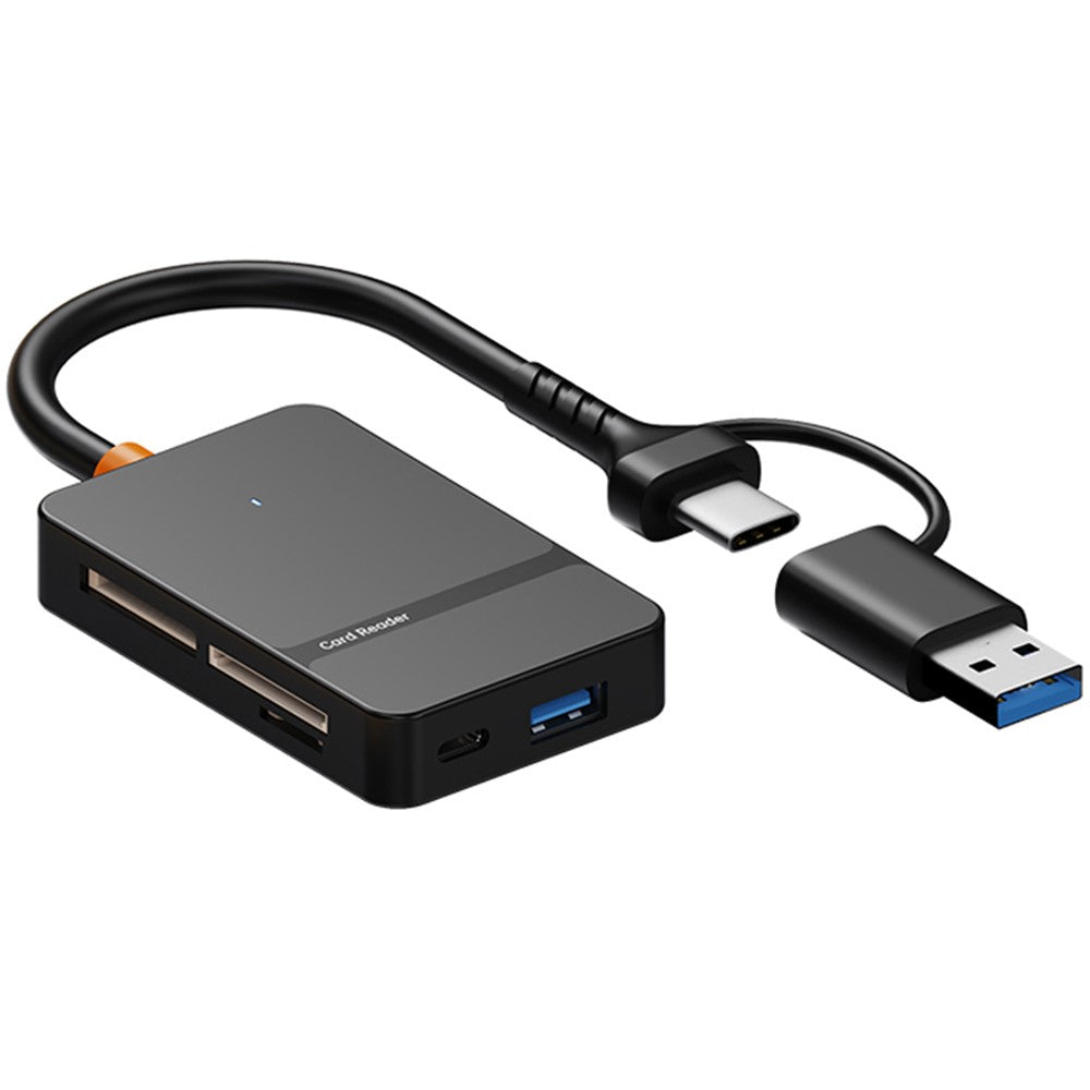ADS-316 For Huawei / Xiaomi / Samsung 8-in-1 Card Reader Type-C + USB-A to SD / TF / MS / CF1 / Type-C / USB 3.0 U Disk Reading Adapter