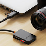 ADS-316 For Huawei / Xiaomi / Samsung 8-in-1 Card Reader Type-C + USB-A to SD / TF / MS / CF1 / Type-C / USB 3.0 U Disk Reading Adapter