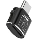 Aluminum Alloy Mini Type-C Card Reader Supports Up to 2TB TF Card, 25MB / s Read Speed