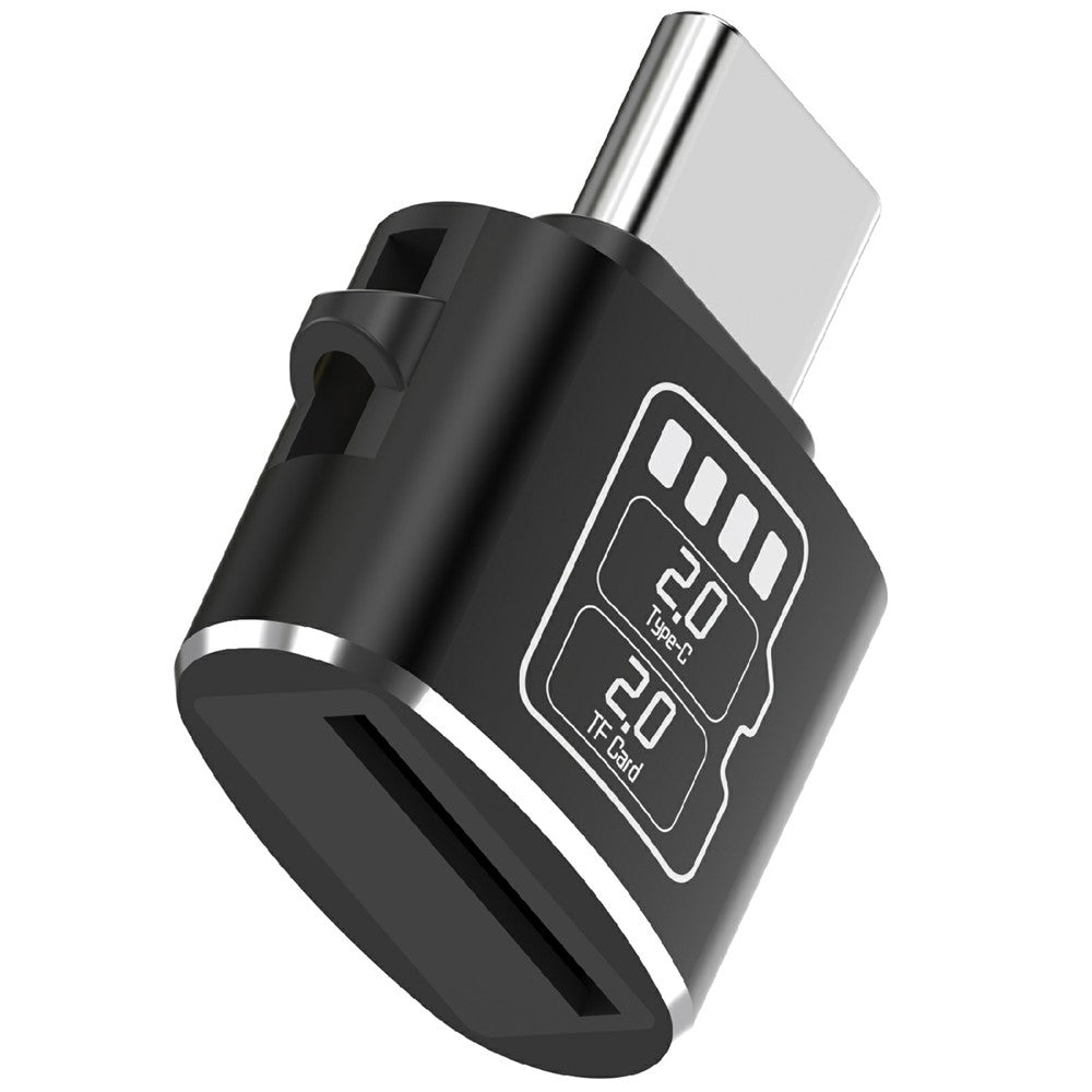 Aluminum Alloy Mini Type-C Card Reader Supports Up to 2TB TF Card, 25MB / s Read Speed