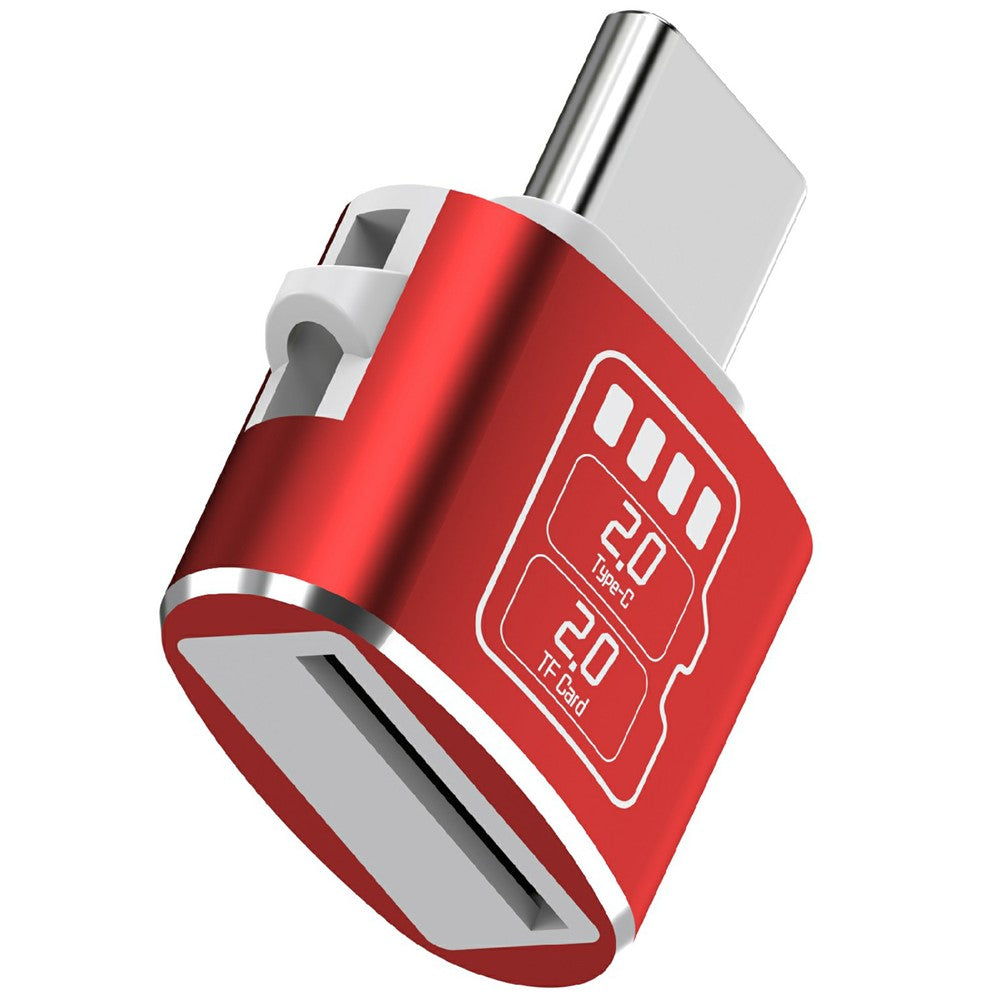 Aluminum Alloy Mini Type-C Card Reader Supports Up to 2TB TF Card, 25MB / s Read Speed