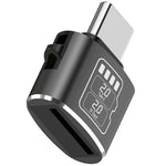 Aluminum Alloy Mini Type-C Card Reader Supports Up to 2TB TF Card, 25MB / s Read Speed