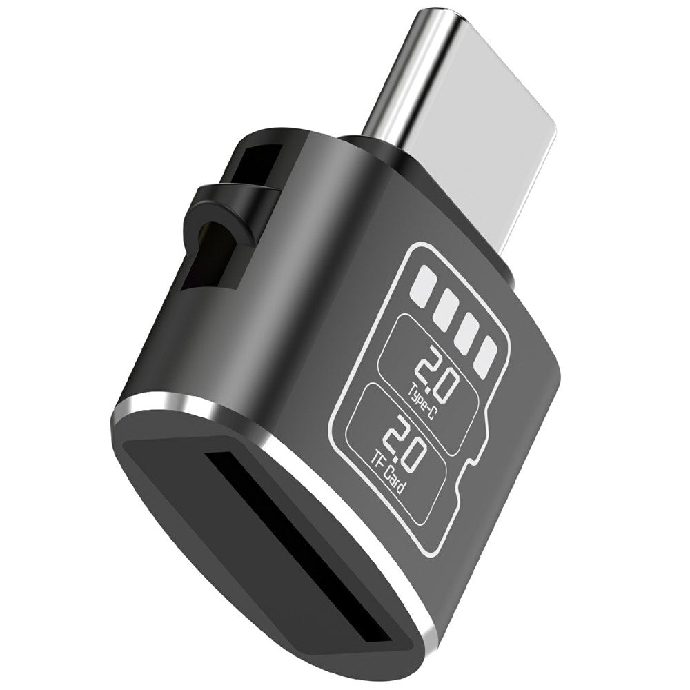 Aluminum Alloy Mini Type-C Card Reader Supports Up to 2TB TF Card, 25MB / s Read Speed