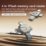 YESIDO GS23 USB 3.0 High Speed Card Reader 4 in 1 TF Card Reader Portable Memory Card Adapter
