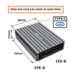 UC-152-CFX USB3.1 Type-C USB3.0 Type-A to CF Express Extension Card Reader CFE Type-A Type-B Support R5 Z6 Z7 CFB Memory Card
