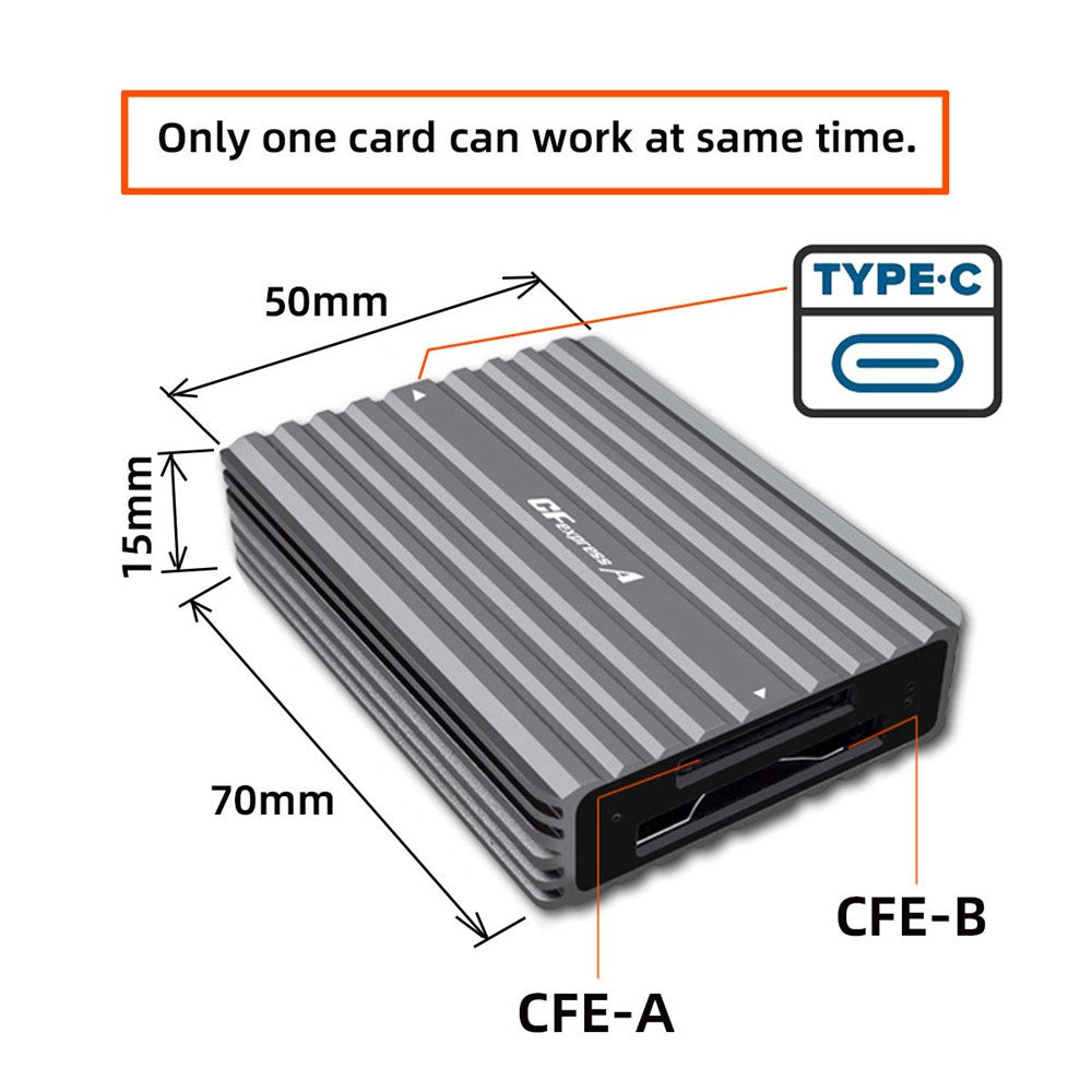 UC-152-CFX USB3.1 Type-C USB3.0 Type-A to CF Express Extension Card Reader CFE Type-A Type-B Support R5 Z6 Z7 CFB Memory Card