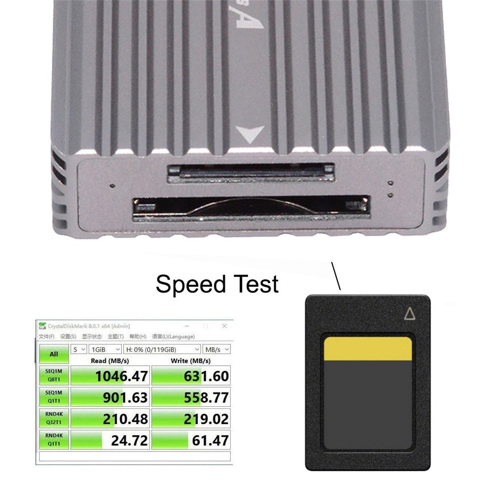 UC-152-CFX USB3.1 Type-C USB3.0 Type-A to CF Express Extension Card Reader CFE Type-A Type-B Support R5 Z6 Z7 CFB Memory Card