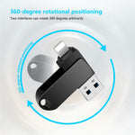 2 in 1 Card Reader 256GB OTG USB Flash Drive with 8Pin + USB 3.0 Port U Disk for iPhone Computer PC