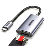 UGREEN 15251 Type-C to SD4.0 / TF4.0 5Gbps Data Transfer Card Reader for Macbook Samsung