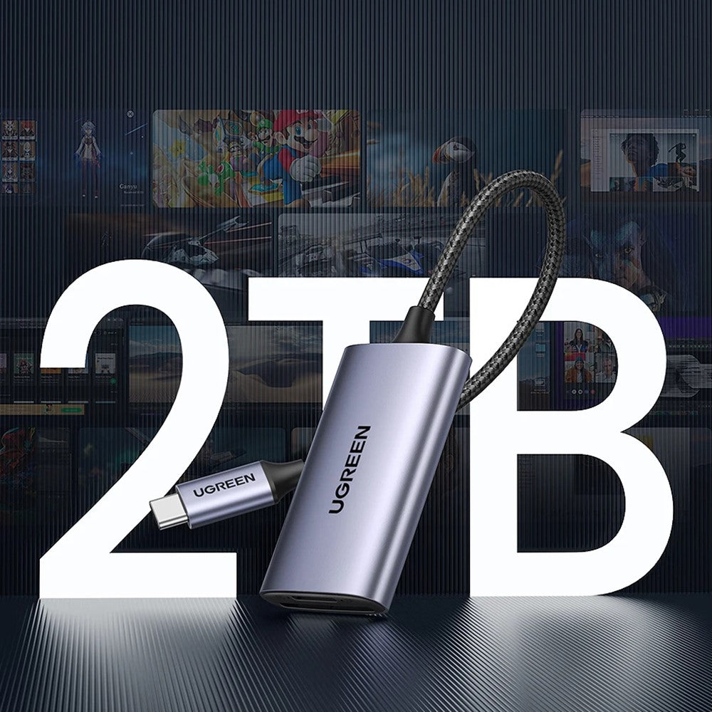 UGREEN 15251 Type-C to SD4.0 / TF4.0 5Gbps Data Transfer Card Reader for Macbook Samsung