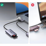 UGREEN 15251 Type-C to SD4.0 / TF4.0 5Gbps Data Transfer Card Reader for Macbook Samsung