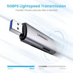 UGREEN 60723 2-i-1 USB 3.0 5 Gbps höghastighets SD/TF-minneskortläsare
