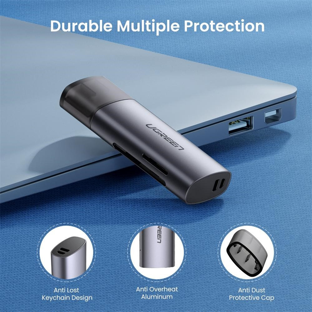 UGREEN 60723 2-i-1 USB 3.0 5 Gbps höghastighets SD/TF-minneskortläsare