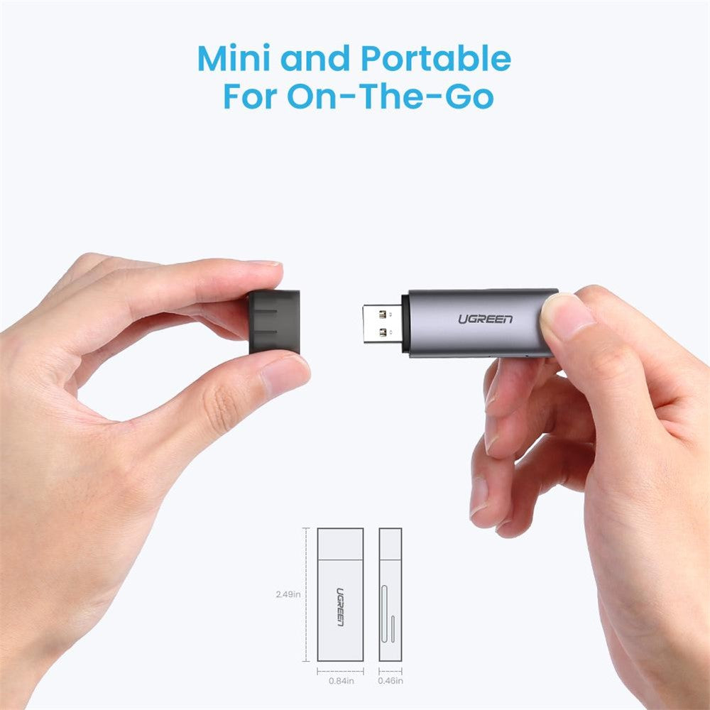 UGREEN 60723 2-i-1 USB 3.0 5 Gbps höghastighets SD/TF-minneskortläsare