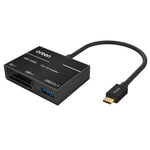 ONTEN OTN-9189 Typ-C till XQD / SD-kortplats + USB 3.0 höghastighetsdataöverföring 3-i-1-kortläsare