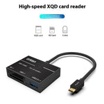 ONTEN OTN-9189 Typ-C till XQD / SD-kortplats + USB 3.0 höghastighetsdataöverföring 3-i-1-kortläsare