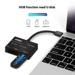 ONTEN OTN-9189 Typ-C till XQD / SD-kortplats + USB 3.0 höghastighetsdataöverföring 3-i-1-kortläsare