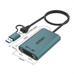 ONTEN OTN-P5 USB-C / USB 3.0 to Dual SD Card Reader UHS-II Data Transfer Adapter for Laptop PC