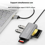 ONTEN 8107 USB 3.0 High Speed Card Reader CF SD TF Cards Simultaneous Reading Aluminum Alloy Adapter