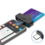 ROCKETEK CSCR3 Type-C Smart CAC Card Reader IC ID SIM Bank Card Adapter for Laptop Android Phone