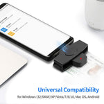 ROCKETEK CSCR3 Type-C Smart CAC Card Reader IC ID SIM Bank Card Adapter for Laptop Android Phone