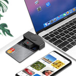 ROCKETEK CSCR3 Type-C Smart CAC Card Reader IC ID SIM Bank Card Adapter for Laptop Android Phone