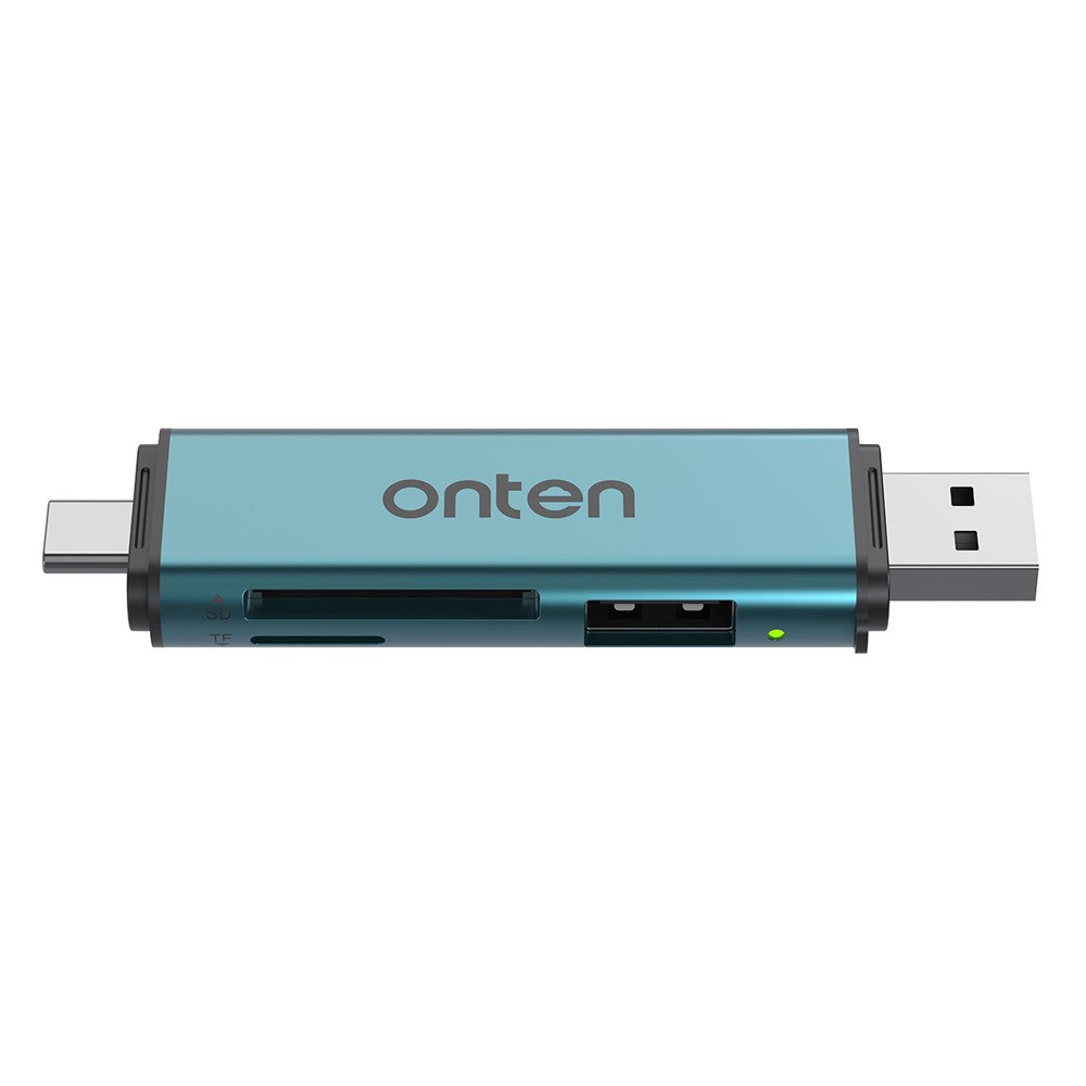 ONTEN OTN-CR537S Typ-C / USB till USB 3.0 + SD / TF-kortplatser Multifunktionskortläsare