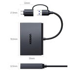 UGREEN 45178 2 In 1 USB A / Type C to SD  /  TF  /  NM Card Reader for Apple  /  Huwei  /  Android
