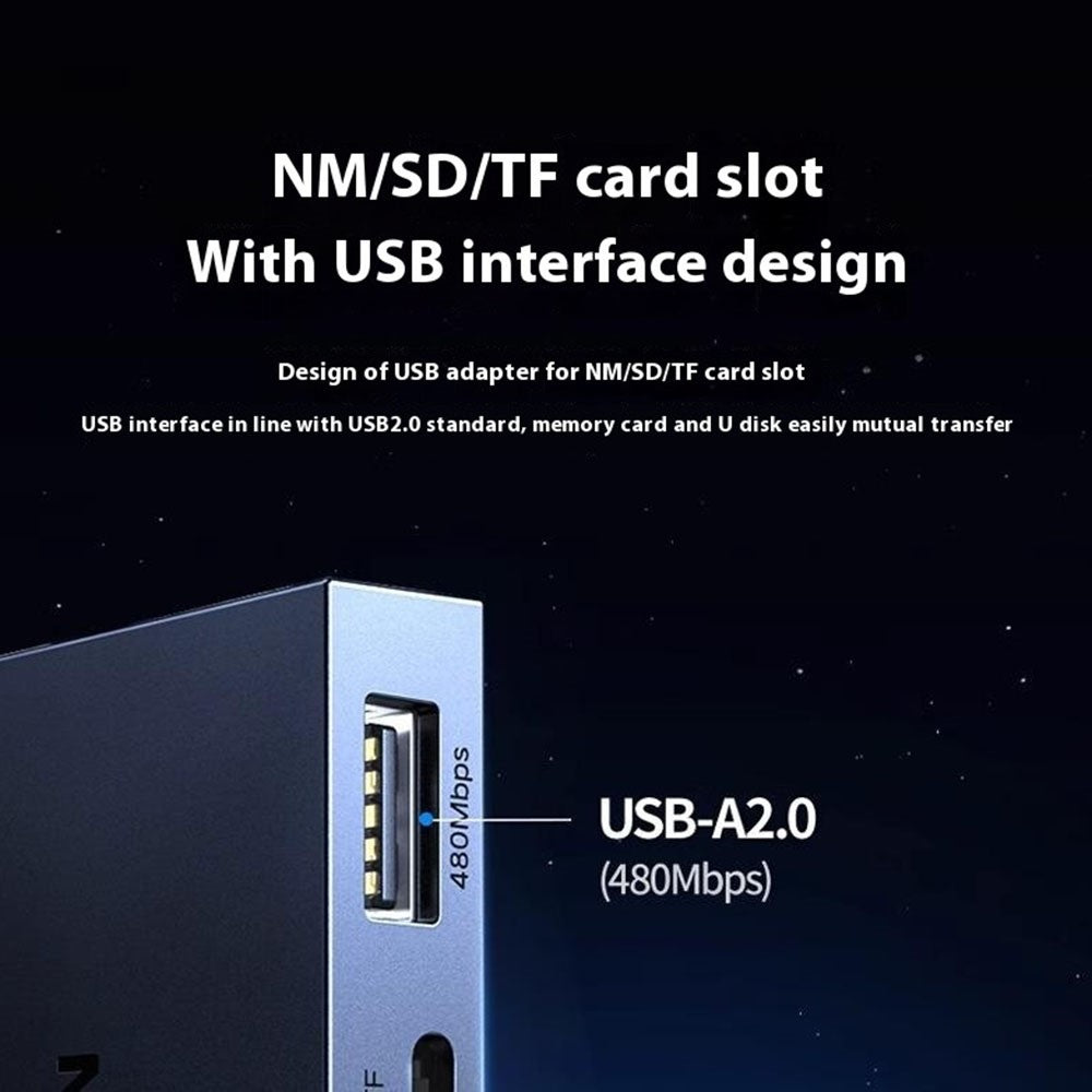 UGREEN 45178 2 In 1 USB A / Type C to SD  /  TF  /  NM Card Reader for Apple  /  Huwei  /  Android