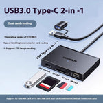 UGREEN 45178 2 In 1 USB A / Type C to SD  /  TF  /  NM Card Reader for Apple  /  Huwei  /  Android