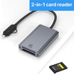 Typ-C / USB till Cfexpress Typ-B 2-i-1-kortläsare Höghastighetsminneskortläsare på 10 Gbps