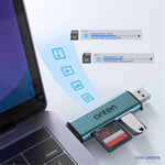 ONTEN OTN-CR537S USB A  /  Type C to Mini SD / TF Card Reader OTG Adapter for Phone Tablet Laptop