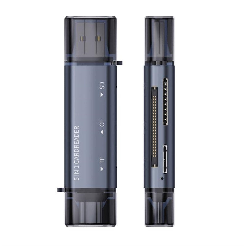 ADS-318 USB A / Typ C till CF / TF / SD-minneskortläsare Adapter för hög hastighetsdataöverföring