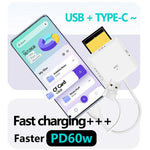 AJ1028 6 in 1 Card Reader USB Type-C Dual Port Data Hub TF SD MS CF USB PD 60W Charging Dock