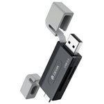 DEVIA Smart Series Dual USB + Type-C 2.0 to SD / TF 2 In 1 Card Reader