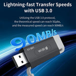 DEVIA Smart Series Dual USB + Type-C 2.0 to SD / TF 2 In 1 Card Reader