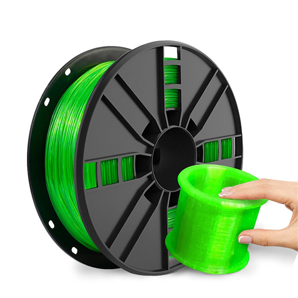 1.75mm TPU 95A Flexible 3D Printer Filament Low Temperature Resistant Printer Material Roll, 1kg Spool