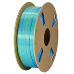 Two Color Silk 3D Printer Filament 1KG 1.75mm Wires with Gradient Metallic Luster For FDM Printing