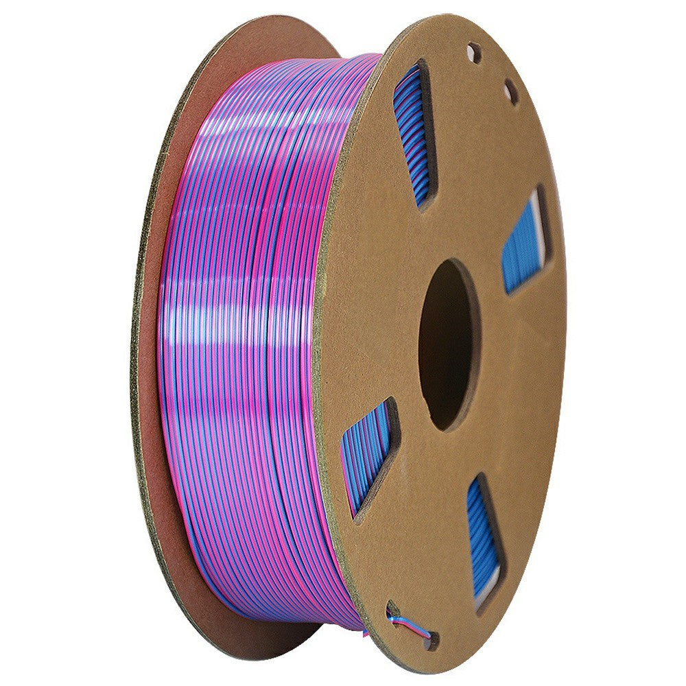 Two Color Silk 3D Printer Filament 1KG 1.75mm Wires with Gradient Metallic Luster For FDM Printing