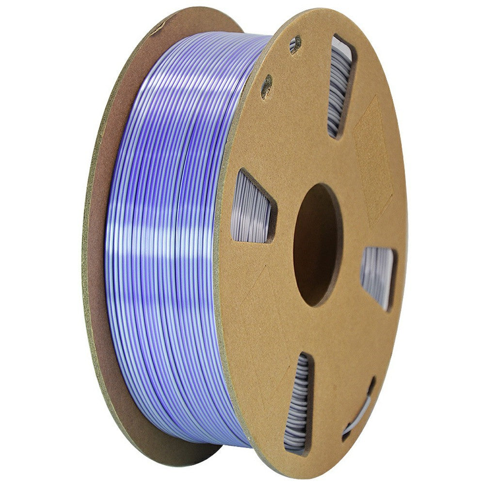 Two Color Silk 3D Printer Filament 1KG 1.75mm Wires with Gradient Metallic Luster For FDM Printing