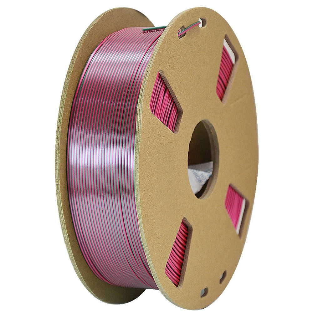 Two Color Silk 3D Printer Filament 1KG 1.75mm Wires with Gradient Metallic Luster For FDM Printing
