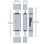 2608 USB 3.0 Card Reader 2 in 1 USB-C to SD TF Adapter Converter