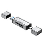2608 USB 3.0 Card Reader 2 in 1 USB-C to SD TF Adapter Converter