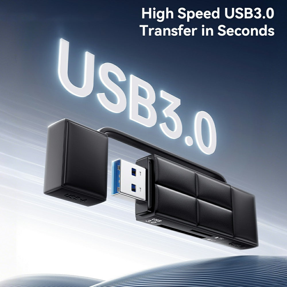 ESSAGER Card Reader USB 3.0 Type-C USB-A 2TB Max Dual SD  /  TF Card Storage Case for Camera Phone