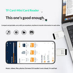 SS3.0 USB-C TF-kortläsare Mini Type-C till MicroSD High Speed 3.0-adapter för Windows / MacOS / Linux / Android / iOS