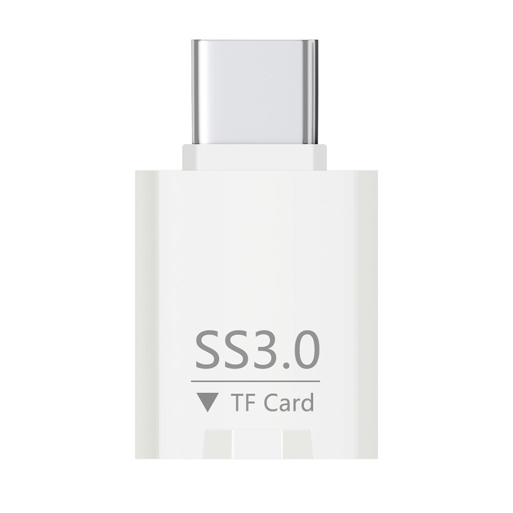 SS3.0 USB-C TF-kortläsare Mini Type-C till MicroSD High Speed 3.0-adapter för Windows / MacOS / Linux / Android / iOS