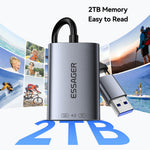 ESSAGER ES-DK04 4.0 2 in 1 Card Reader USB-A Type-C 5Gbps SD TF Card Holder