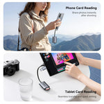ESSAGER ES-DK04 4.0 2 in 1 Card Reader USB-A Type-C 5Gbps SD TF Card Holder