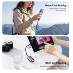 ESSAGER ES-DK04 3.0 2 in 1 Card Reader USB 3.0 5Gbps Type-C USB-A SD TF Card Reader